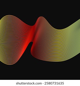 A versatile vector illustration of abstract wavy lines, perfect for creating dynamic and modern designs. This high-quality vector can be easily scaled and customized to fit your project needs.