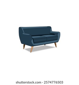 A versatile vector illustration of a cozy sofa perfect for living room interiors, home decor, and relaxation themed designs
