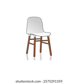 A versatile vector illustration of a minimalist chair, perfect for interior design, home decor, and office spaces.