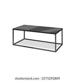 A versatile vector illustration of a minimalist table, perfect for interior design, home decor, and office spaces.