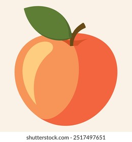 A versatile vector illustration of a simple apple, perfect for a variety of design applications including branding, packaging, and promotional materials