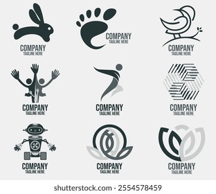 A versatile vector logo design suitable for businesses or individual ventures, offering a clean and professional look.