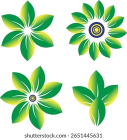 Versatile vector set of stylish flowers featuring detailed designs and vibrant colors. Perfect for invitations, packaging, fabric prints, and decorative projects.