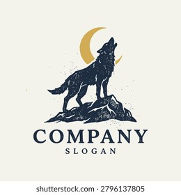 Versatile vintage wolf emblem perfect for outdoor, adventure, or nature-themed branding. High-contrast silhouette captures wild spirit and leadership.