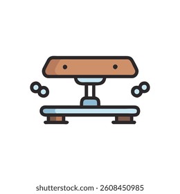 Versatile Weighted Core Balance Board Icon. Design of Fitness and Gym Icons.