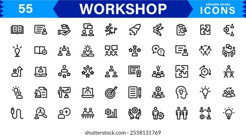 Versatile Workshop Icon Collection - Perfect for Crafting, Carpentry, and DIY-Themed Designs