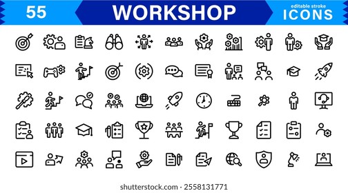 Versatile Workshop Icon Collection - Perfect for Crafting, Carpentry, and DIY-Themed Designs