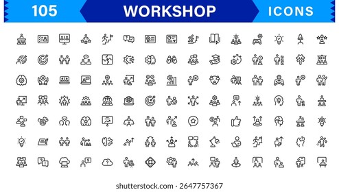 Versatile Workshop Icon Collection - Perfect for Crafting, Carpentry, and DIY-Themed Designs
