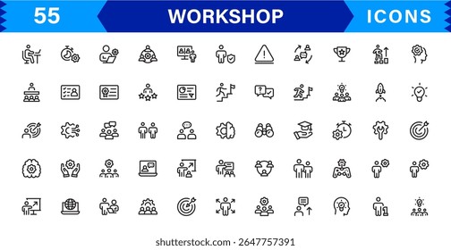 Versatile Workshop Icon Collection - Perfect for Crafting, Carpentry, and DIY-Themed Designs