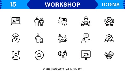 Versatile Workshop Icon Collection - Perfect for Crafting, Carpentry, and DIY-Themed Designs