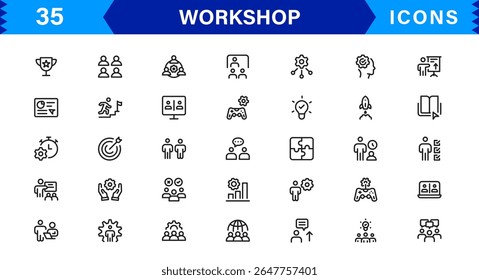 Versatile Workshop Icon Collection - Perfect for Crafting, Carpentry, and DIY-Themed Designs