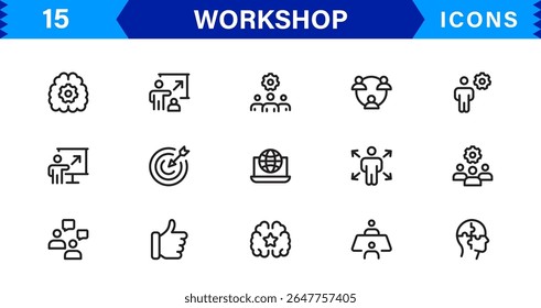 Versatile Workshop Icon Collection - Perfect for Crafting, Carpentry, and DIY-Themed Designs
