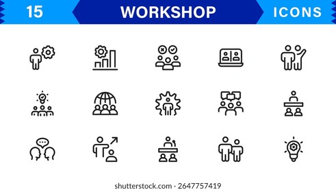 Versatile Workshop Icon Collection - Perfect for Crafting, Carpentry, and DIY-Themed Designs