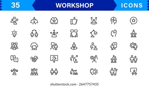 Versatile Workshop Icon Collection - Perfect for Crafting, Carpentry, and DIY-Themed Designs