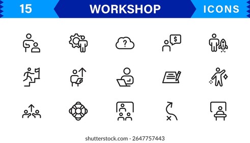 Versatile Workshop Icon Collection - Perfect for Crafting, Carpentry, and DIY-Themed Designs