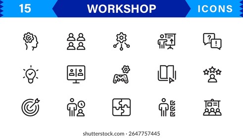 Versatile Workshop Icon Collection - Perfect for Crafting, Carpentry, and DIY-Themed Designs