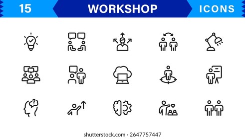 Versatile Workshop Icon Collection - Perfect for Crafting, Carpentry, and DIY-Themed Designs