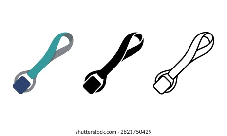 Versatile wrist carrying strap for electronic devices showing modern flat design solid fill and clean outline variations.
