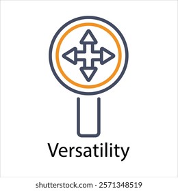 Versatility Vector icon stock graphic