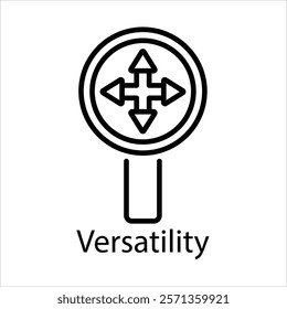 Versatility Vector icon stock graphic