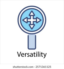 Versatility Vector icon stock graphic