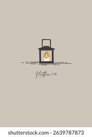 Verse about light. Christian light Poster, Religion Hand Drawn Art, Bible Wall decor