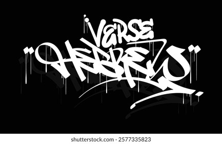 VERSE HEBREW graffiti tag style design