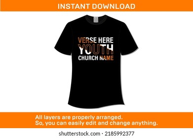 Verse Here Youth Church Name T-Shirt