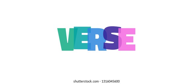 Verse word concept. "Verse" on white background. Use for cover, banner, blog. 