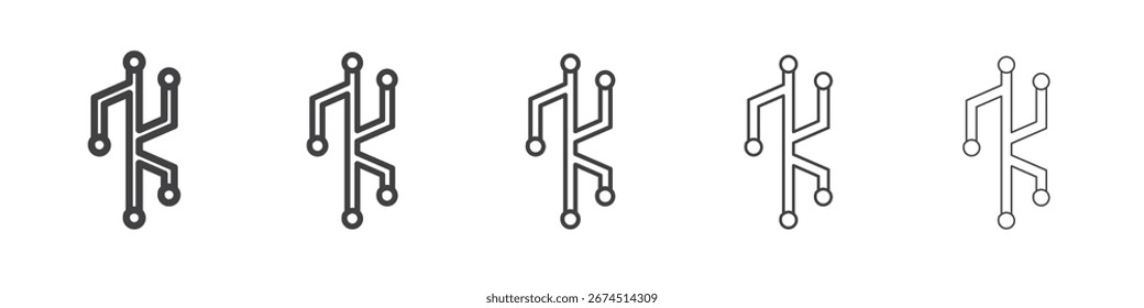 Diseño de icono de control de versiones, logotipo, App, interfaz de usuario. Ilustración vectorial, EPS