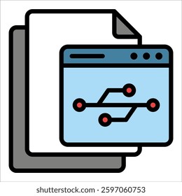 Version Control Icon Element For Design
