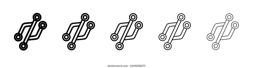 Version control icon filled flat sign concept for web design.