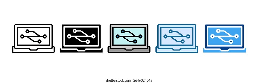 Version Control Icon Set Multiple Style Collection