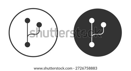 Version control icon silhouette shape graphic simple plain clipart symbols