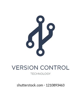 Version control icon. Trendy flat vector Version control icon on white background from Technology collection, vector illustration can be use for web and mobile, eps10