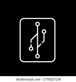 Version control icon. Trendy flat vector Version control icon on black background from Technology collection, vector illustration can be use for web and mobile, eps10