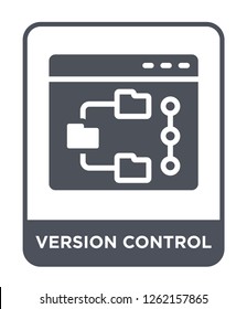 version control icon vector on white background, version control trendy filled icons from Technology collection, version control simple element illustration