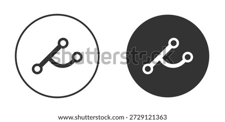 Version control icon vector silhouette in black. simple flat icon vector.
