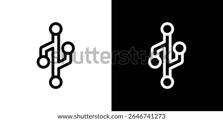 Version control icon vector simple element illustration editable