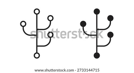 Version control icons designed in filled, outline, line and stroke style