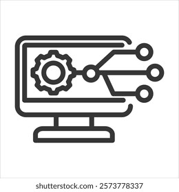 Version Control Outline Icon Vector Illustration