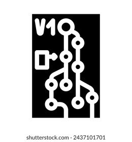 version control technical writer glyph icon vector. version control technical writer sign. isolated symbol illustration