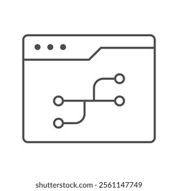 Version Control thinline icon , vector, pixel perfect, illustrator file