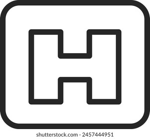 Version eps 10
Alphabet H
Graphics Design