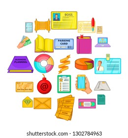 Version icons set. Cartoon set of 25 version vector icons for web isolated on white background