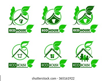 Version of the logo icon eco house green