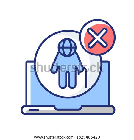Version not supported RGB color icon. Website access problems. Web error notification. Use of obsolete HTTP protocols notification. Isolated vector illustration