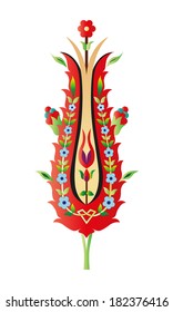 Versions of Ottoman decorative arts, abstract flowers