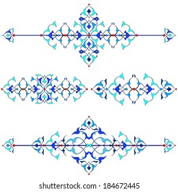 Versions of Ottoman decorative arts, abstract flowers