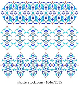 Versions of Ottoman decorative arts, abstract flowers